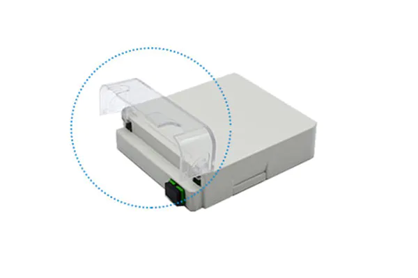 Transparent cover for protective the connector of the patchcord between socket and ONT.