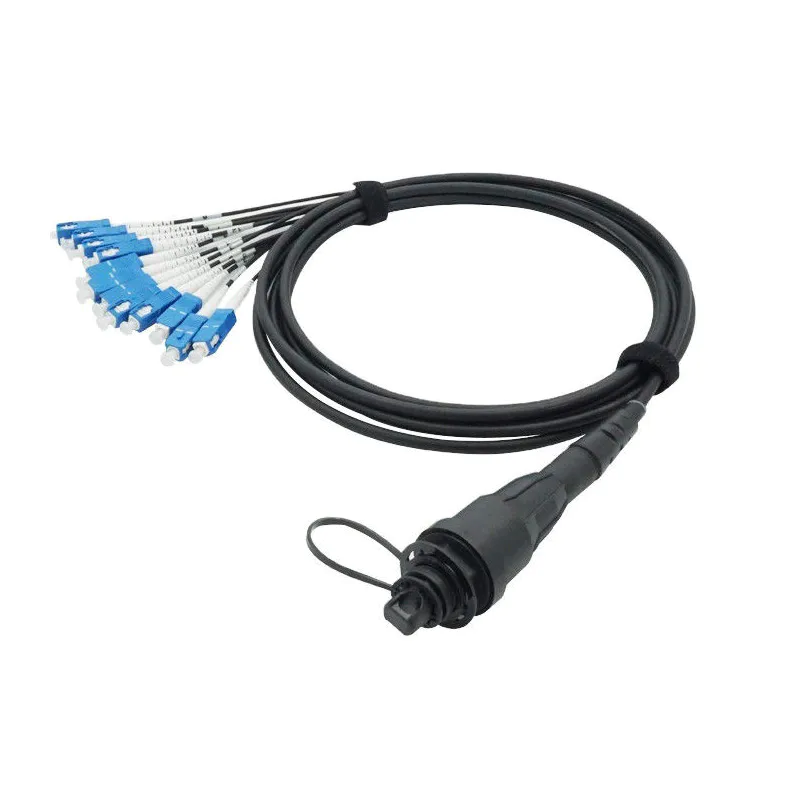 IP 68 Waterproof ODVA MPO-SC FTTA Patch Cord 12 Fibers Breakout Cable