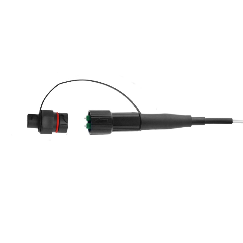 Mini SC Pre-connected Type double  LC Waterproof Connector For harsh outdoor environment