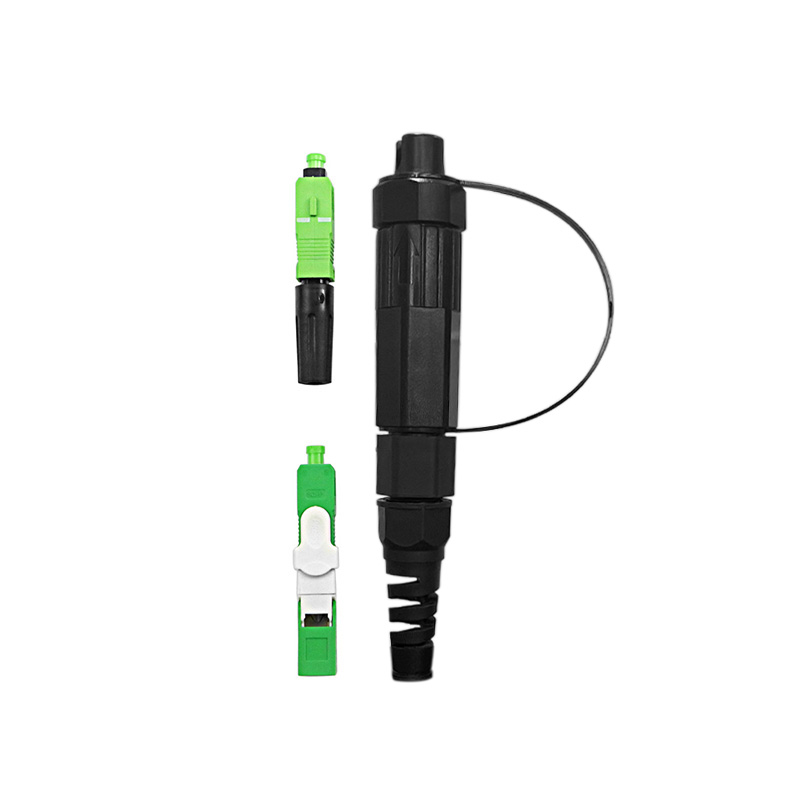 Mini SC /SC APC Field Installable Reinforced connector for 2 X 3 mm Flat cable