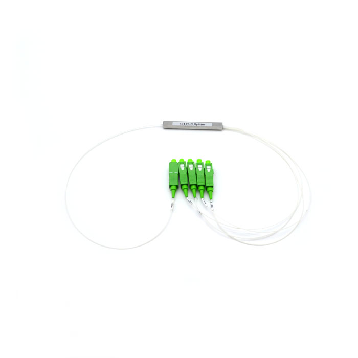 Single Mode 1x4 PLC Fiber Optic Splitter With SC APC Connector