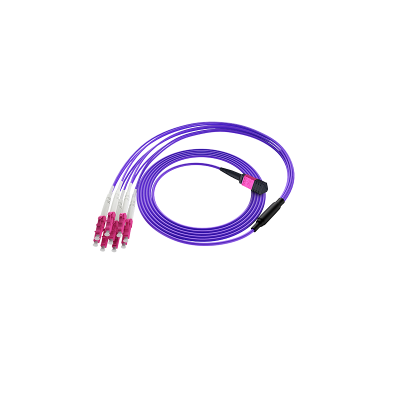 3. 0mm Purple Patch Cord 8F Fiber MPO Branch Fiber Cabling