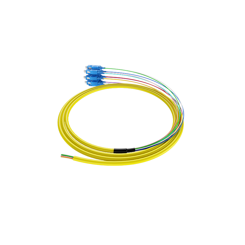 12 Cores SC APC Pigtail GJPFJV Single Mode Fiber Optic Patch Cord