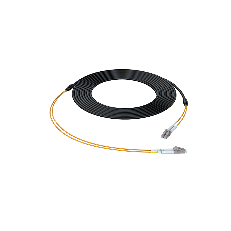 Fiber Optic Patch Cord G652D Black With Duplex LC UPC Connector