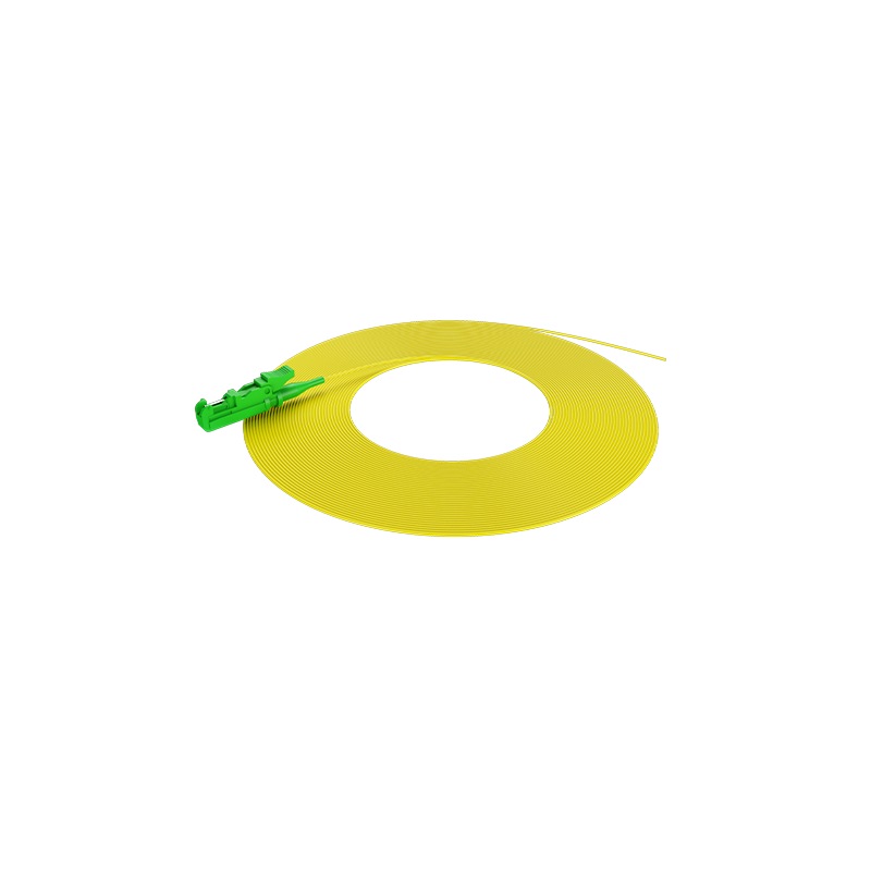 0.9mm E2000 Fiber Pigtail Patch Cord With LSZH Yellow Jacket