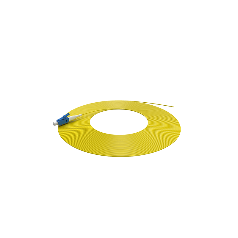 OEM ODM LC APC / UPC Optical Fiber Pigtail  With 0.9mm LSZH Yellow Jacket