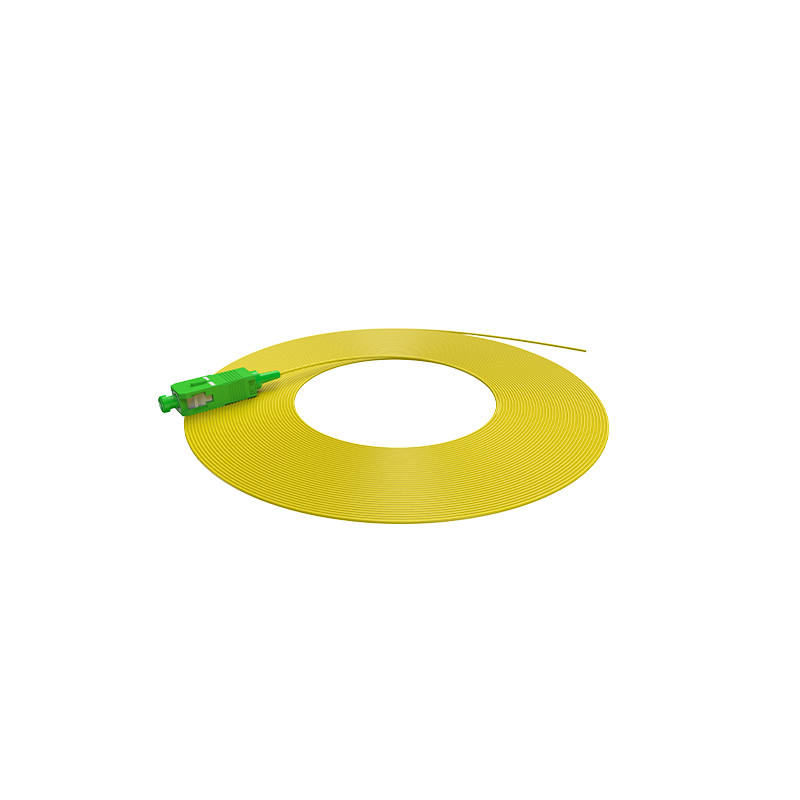 SC APC / UPC  0.9mm LSZH Yellow Jacket Optical Fiber Pigtail