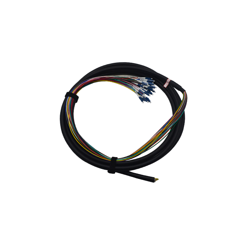 LC / UPC Fiber Optic Jumper Cables , G657A Black Simplex Fiber Patch Cord